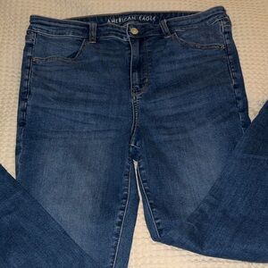 American Eagle Outfitters Women's Dark Blue Skinny Jeans